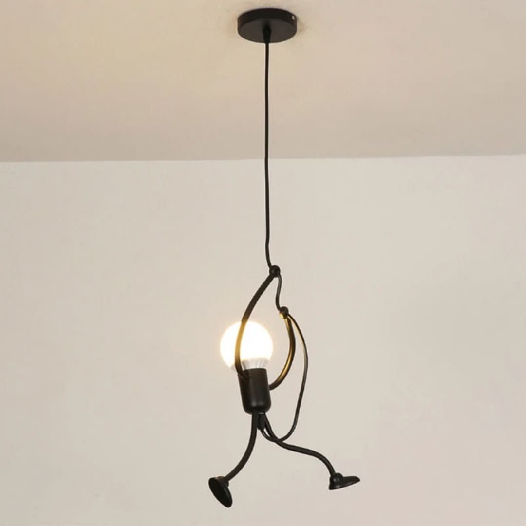 Designlamp 'Climbing Man' - karakteristieke hanglamp
