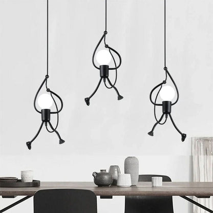 Designlamp 'Climbing Man' - karakteristieke hanglamp