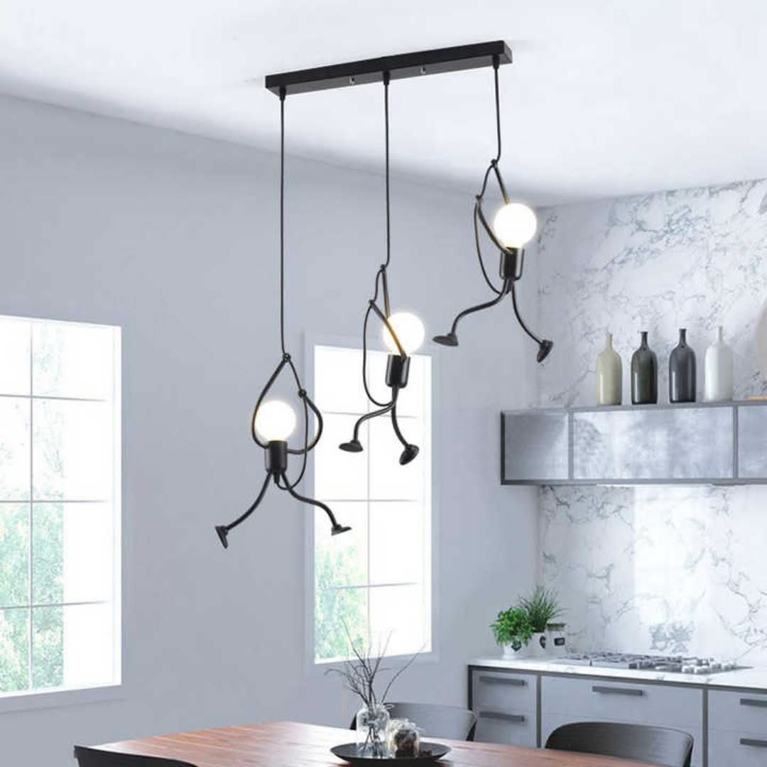 Designlamp 'Climbing Man' - karakteristieke hanglamp