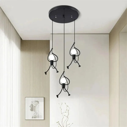 Designlamp 'Climbing Man' - karakteristieke hanglamp
