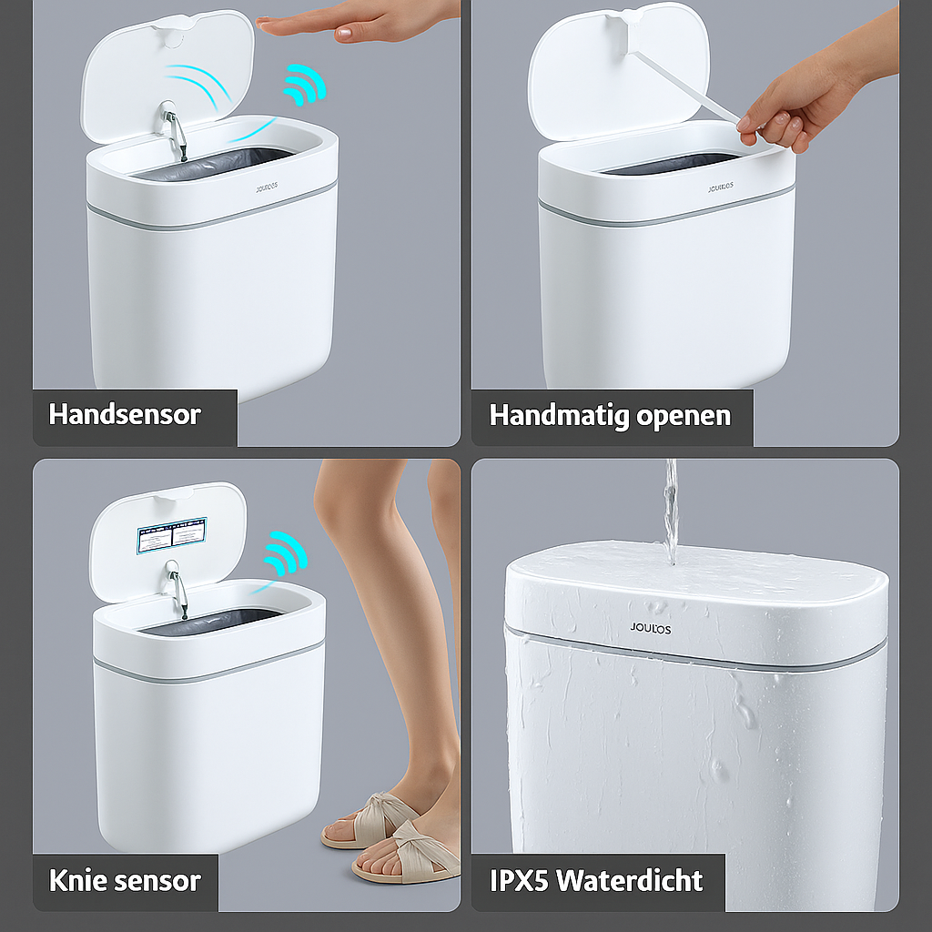 Automatische prullenbak – waterdicht en hygiënes!